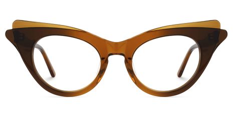 Debra - Cat Eye Brown Eyeglasses