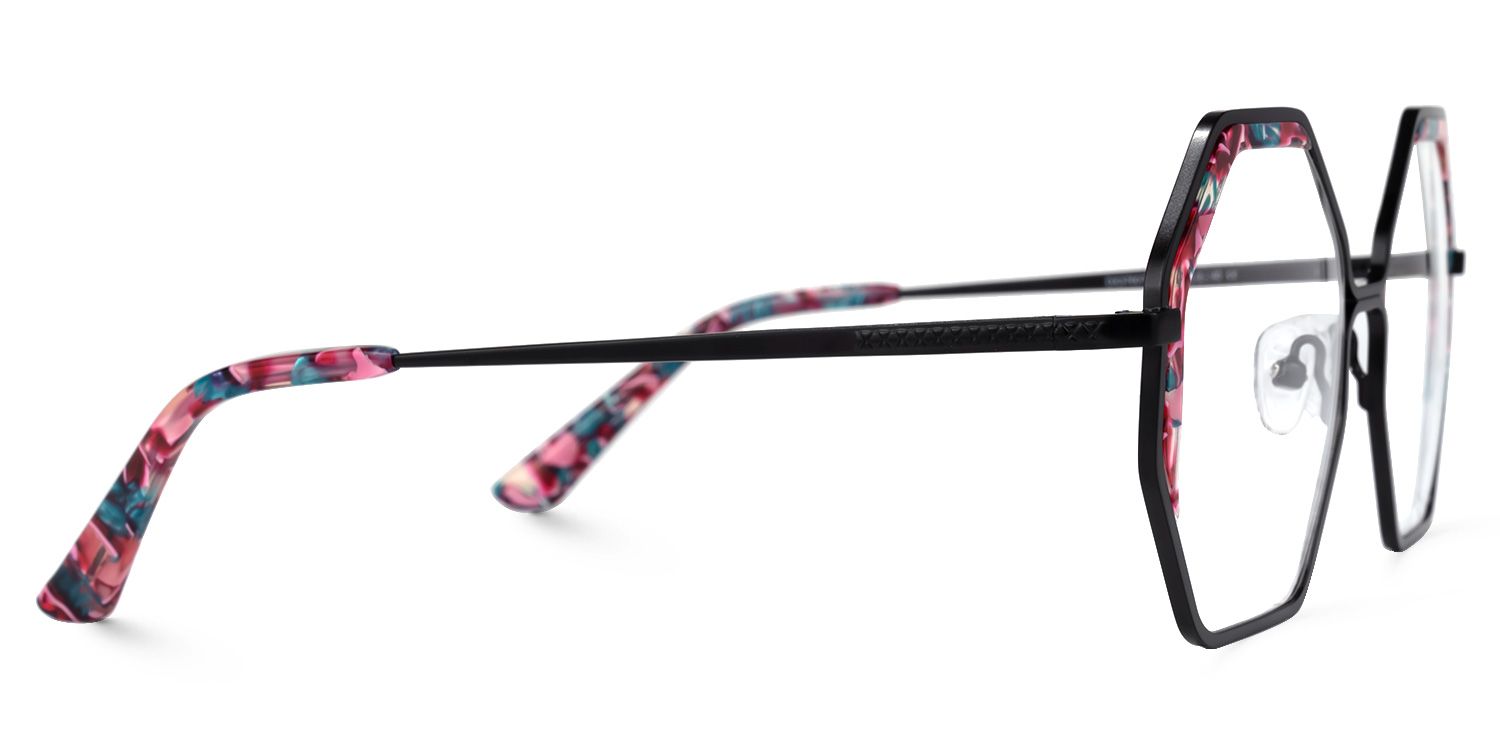 Scotto - Geometric Floral Eyeglasses | Vooglam 4