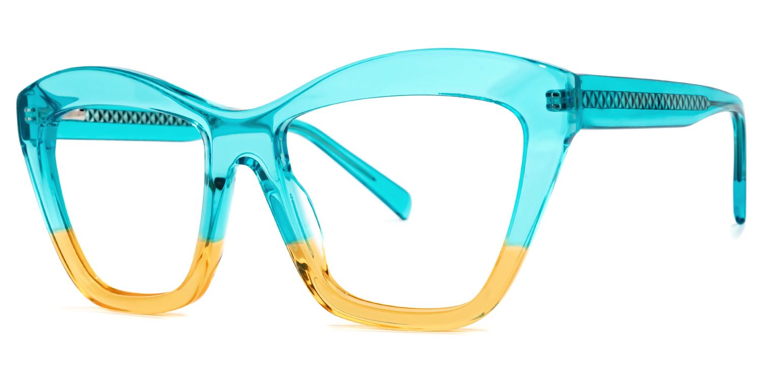 Murdock - Square Blue Eyeglasses | Vooglam Front View