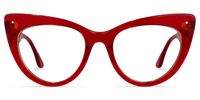 Akua - Cat Eye Red Eyeglasses | Vooglam Angle View