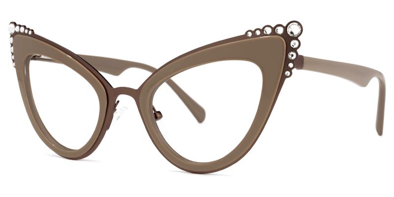 Magdaleno - Cat Eye Brown Eyeglasses