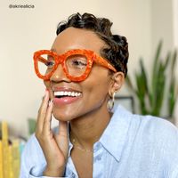 Jerrie - Round Orange Eyeglasses - 9