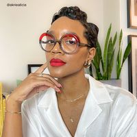 Tammy - Round Black/Crystal Eyeglasses - 7