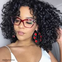 Annie - Rectangle Red Eyeglasses - 7