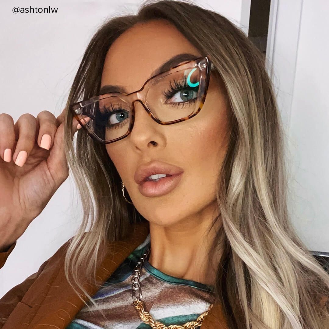 Lyuba - Rectangle Tortoise Eyeglasses - 9