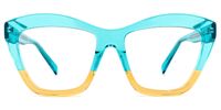Murdock - Square Blue Eyeglasses | Vooglam Angle View