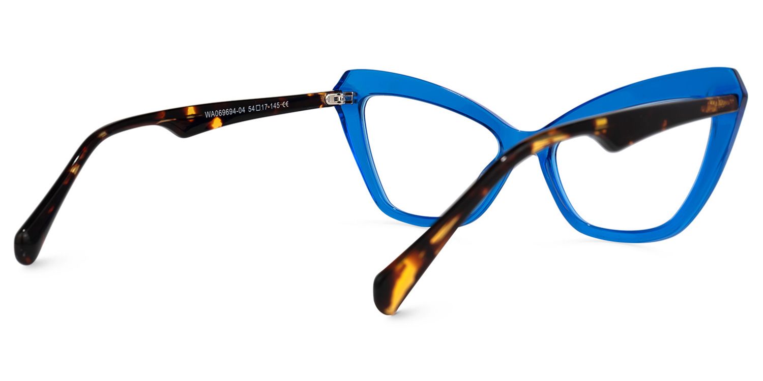Shaneika - Cat Eye Blue Eyeglasses - 3