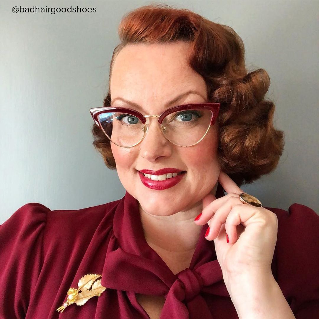 Charming Cat Eye Wine/Red Eyeglasses│Vooglam Optical Glasses- 5