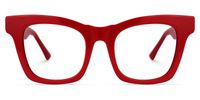 Stevens - Rectangle Red Eyeglasses