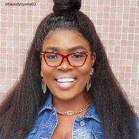 Annie - Rectangle Red Eyeglasses - 8