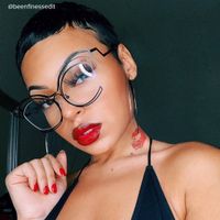 Maggie - Cat Eye Black Eyeglasses - 7