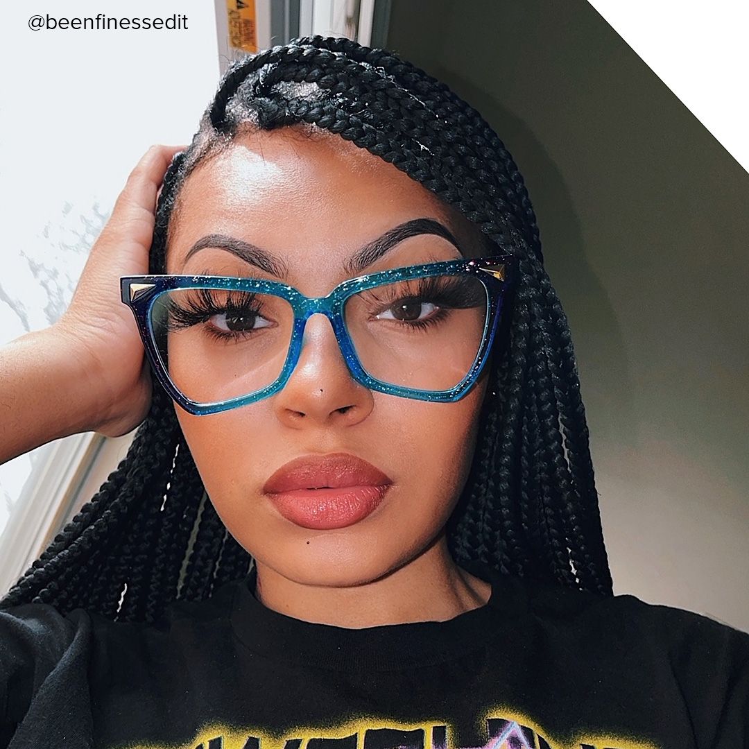 Butterfly Blue Eyeglasses - 7