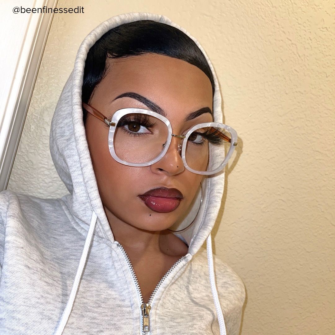 Square White Eyeglasses - 7