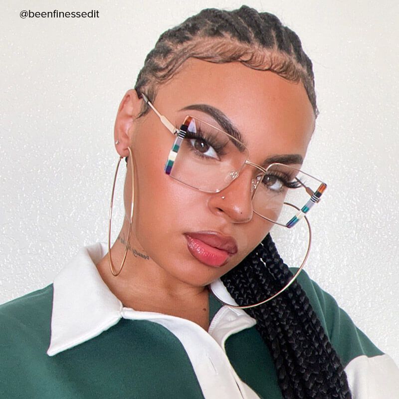 Denzel - Square Multicolor Eyeglasses - 8