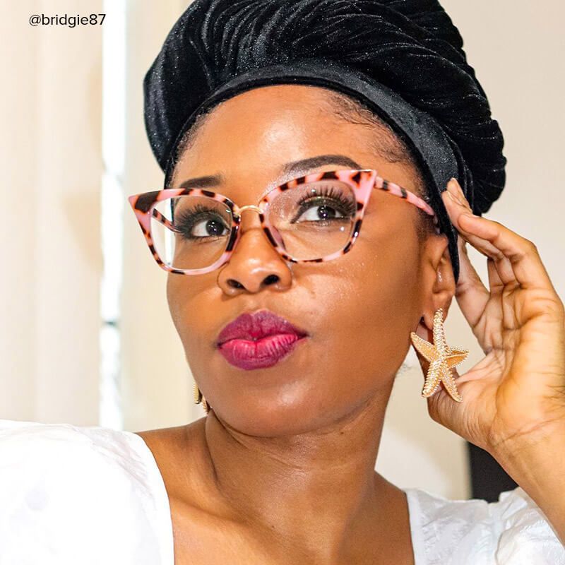 Tacita - Cat Eye Pink Tortoise Eyeglasses - 10