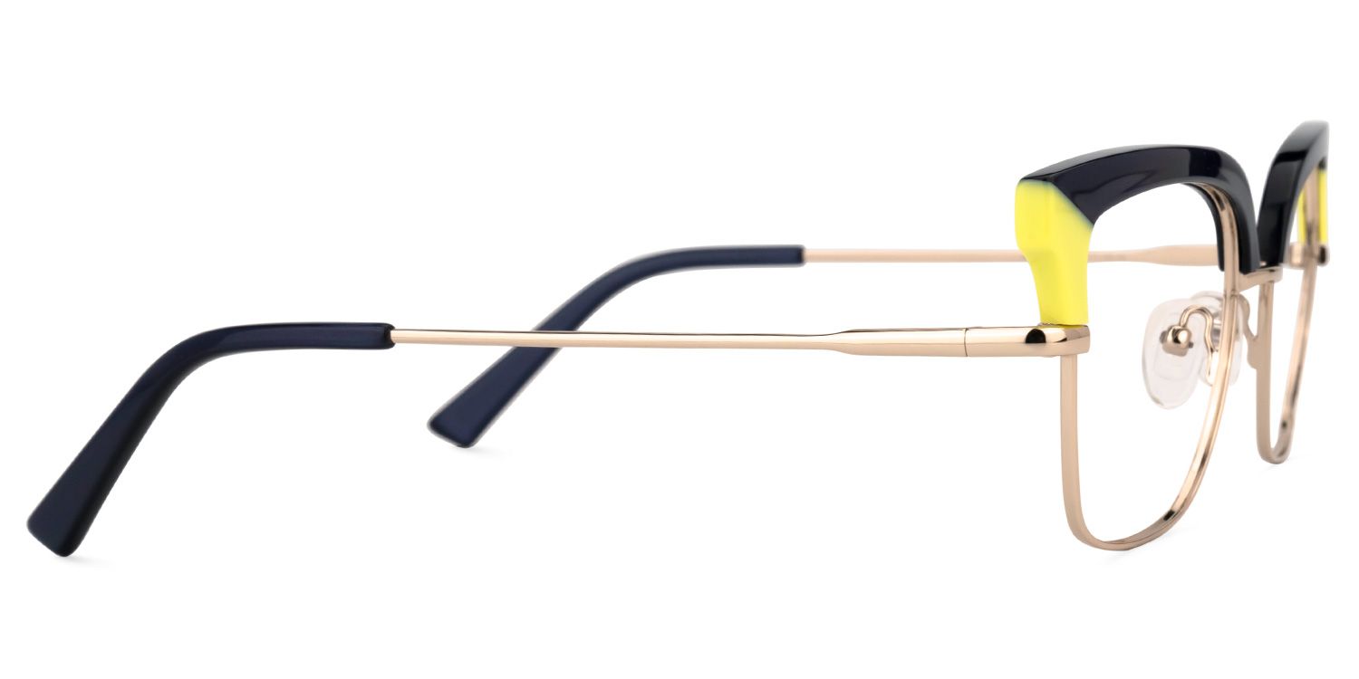 Browline Blue Eyeglasses - 4
