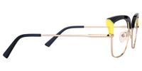 Tanai - Browline Blue Eyeglasses - 4