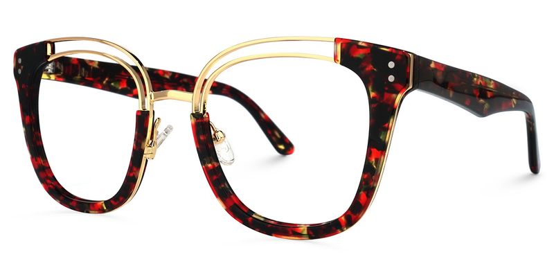 Louise - Square Floral Eyeglasses - 2