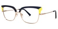 Tanai - Browline Blue Eyeglasses - 2