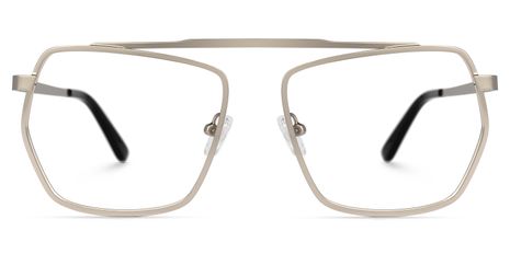 Alexa - Aviator Silver Eyeglasses