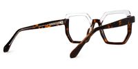 Mixon - Square Tortoise Eyeglasses | Vooglam Side View