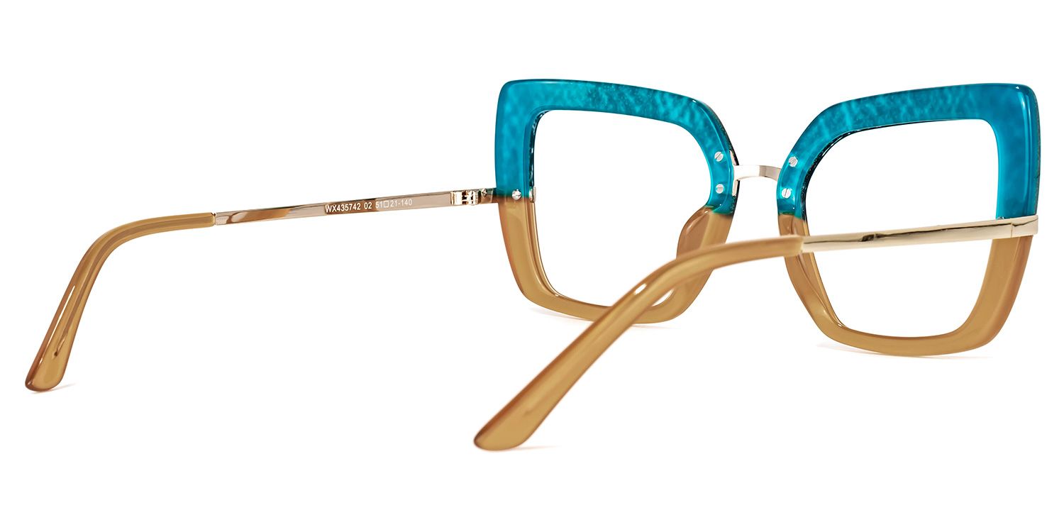 Shavan - Square Blue/Black Eyeglasses product detail 3
