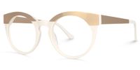 Levens - Round White Eyeglasses - 2