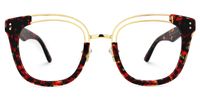 Louise - Square Floral Eyeglasses