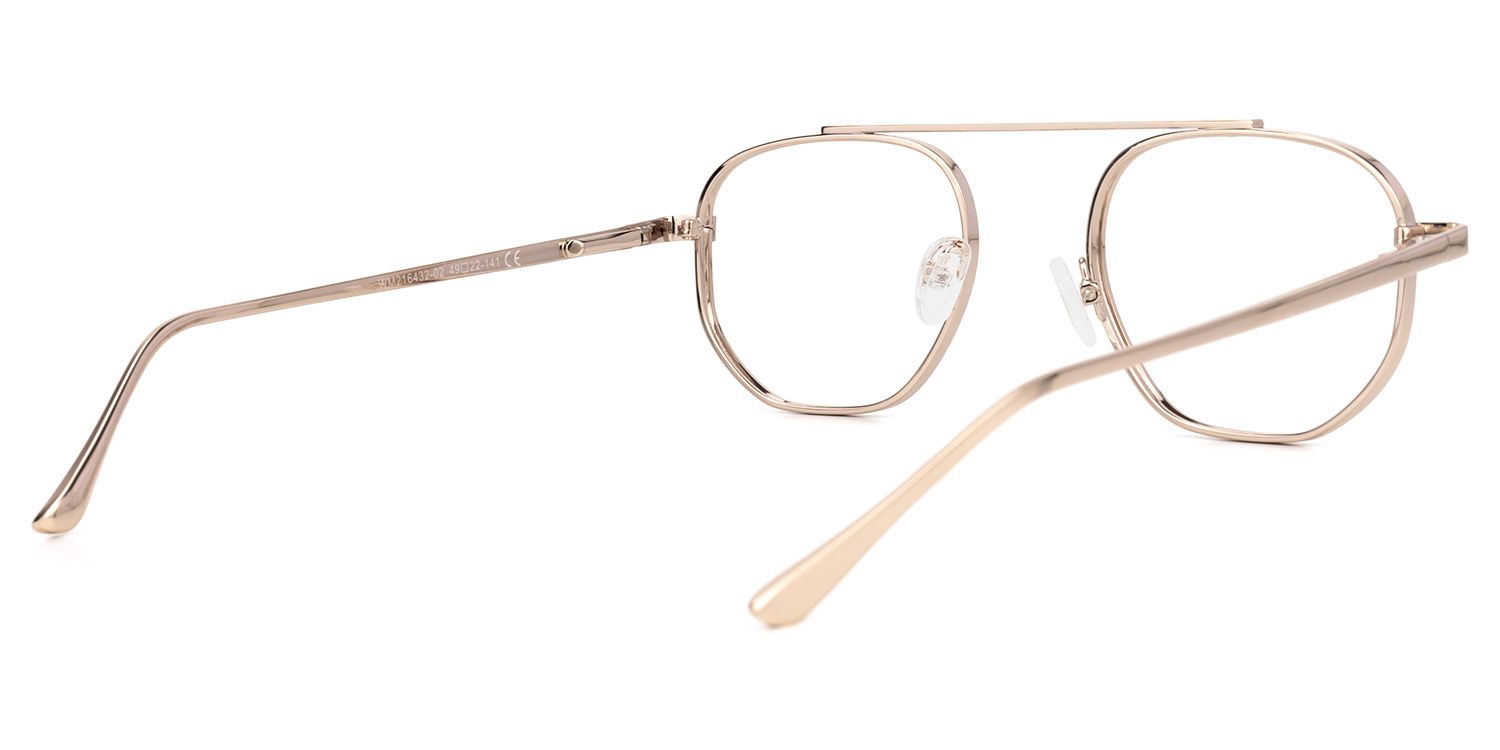 Aviator Gold Eyeglasses - 3