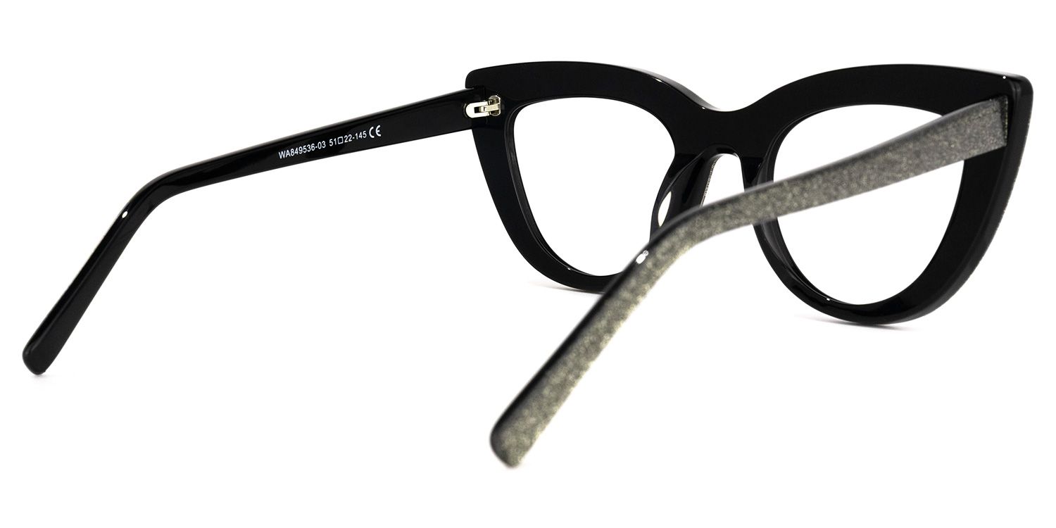 Cat Eye Black Eyeglasses - 3