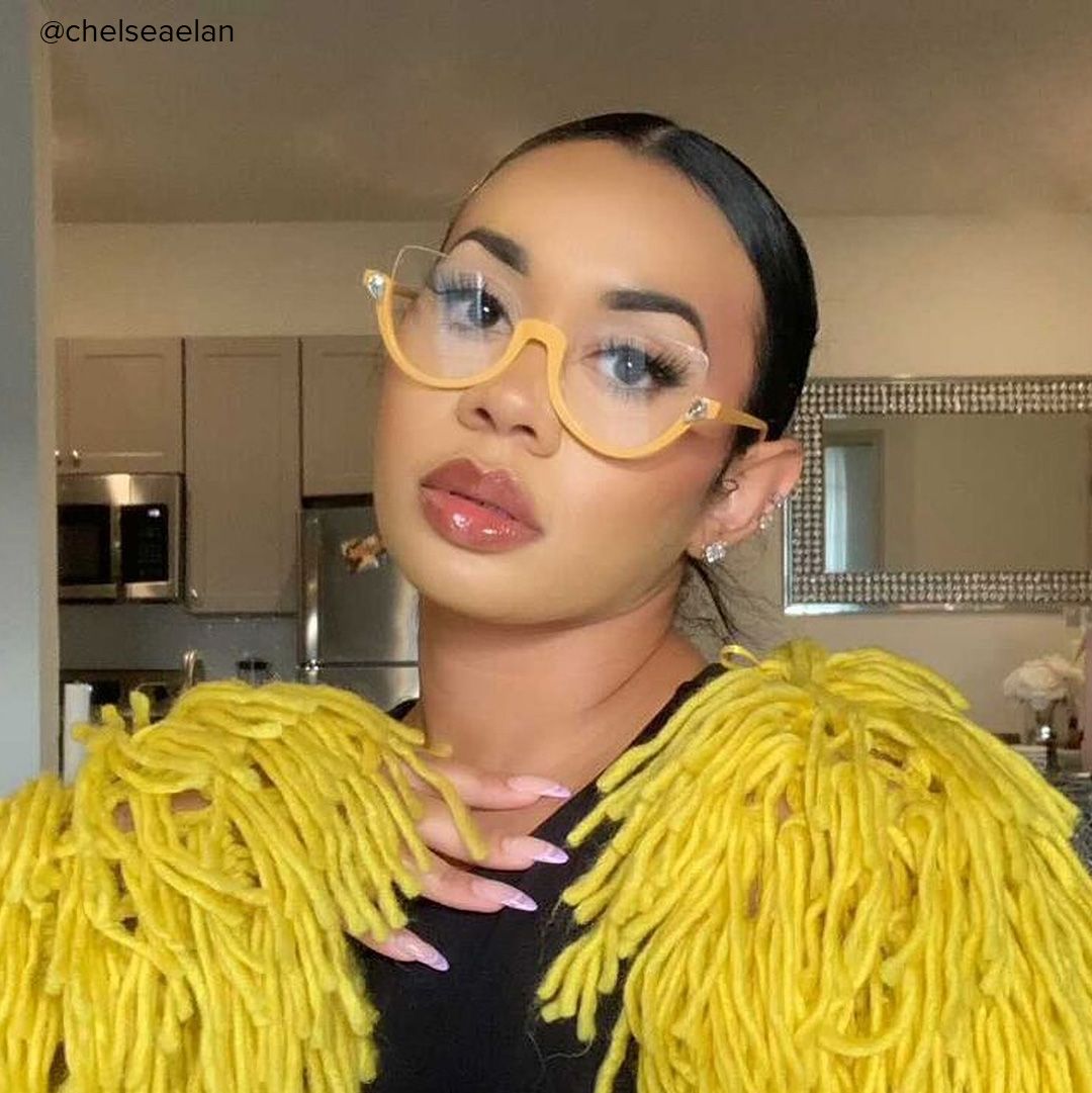 Sylvia - Cat Eye Yellow Eyeglasses - 6