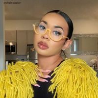 Sylvia - Cat Eye Yellow Eyeglasses - 6