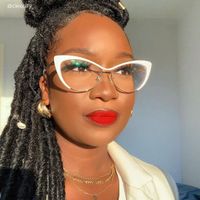 Annabelle - Cat Eye White Eyeglasses - 8