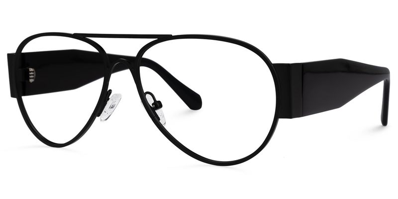 Novoa - Aviator Black Eyeglasses