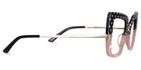 Shavan - Square Black/Pink Eyeglasses | Vooglam 