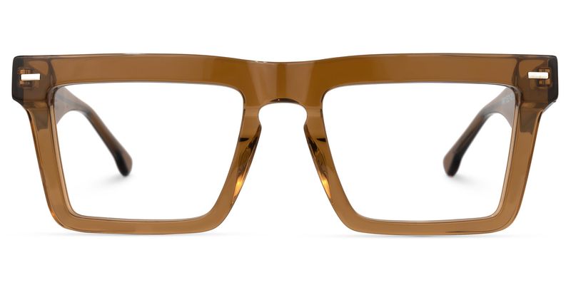 Kenty - Rectangle Brown Eyeglasses