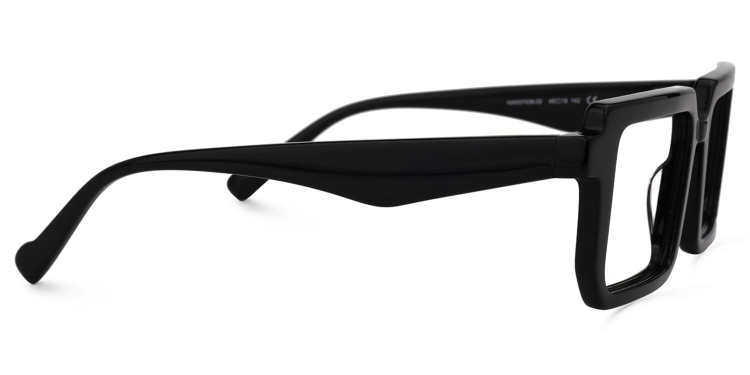 Cassiel - Rectangle Black Eyeglasses product detail 4