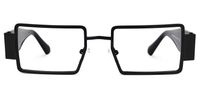 Anitta - Rectangle Black Eyeglasses | Vooglam Angle View
