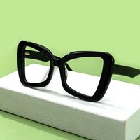 Mandi - Butterfly Black Eyeglasses | Vooglam On Model