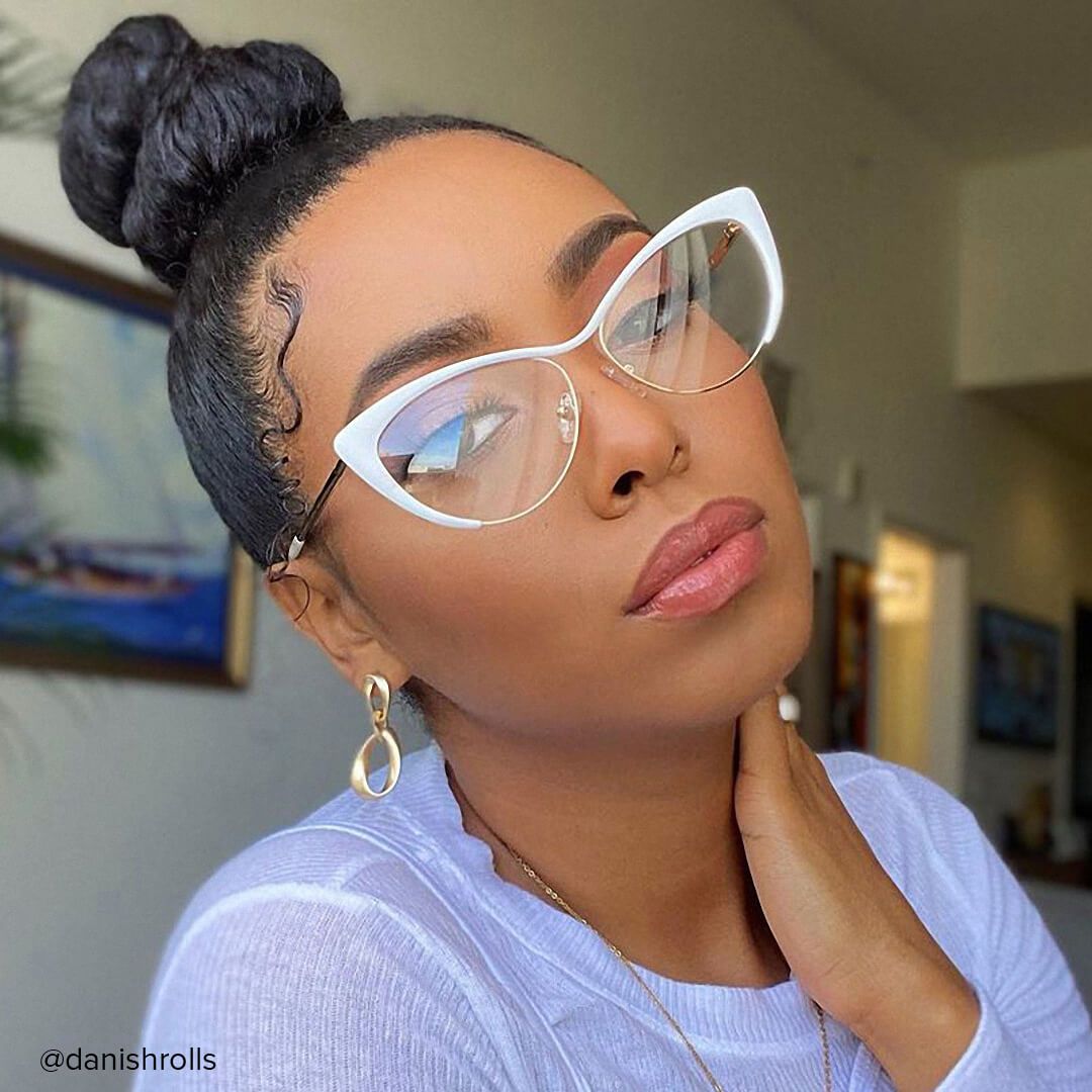 Annabelle - Cat Eye White Eyeglasses - 6