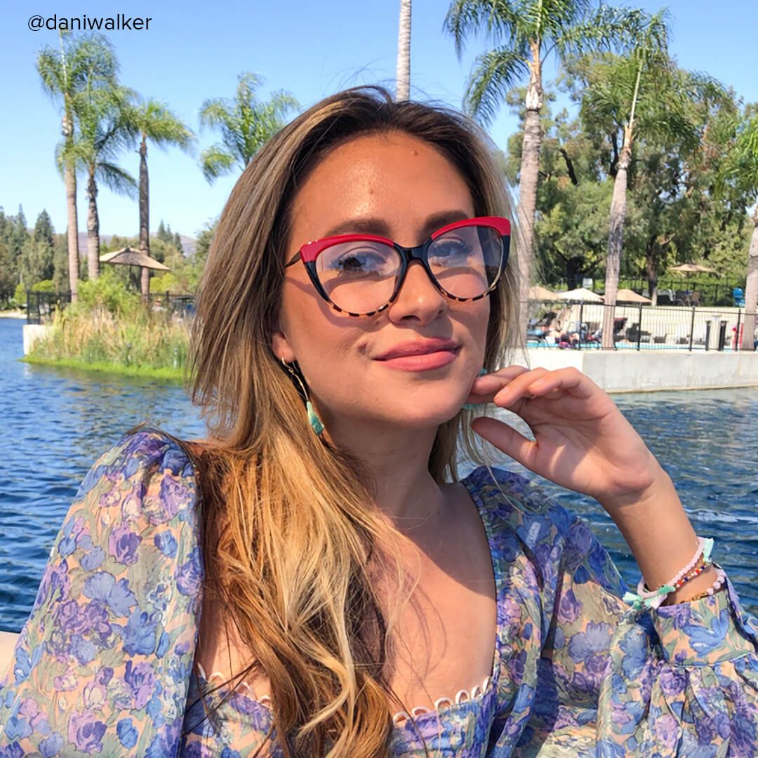 Trudie - Cat Eye Red Tortoise Eyeglasses - 10