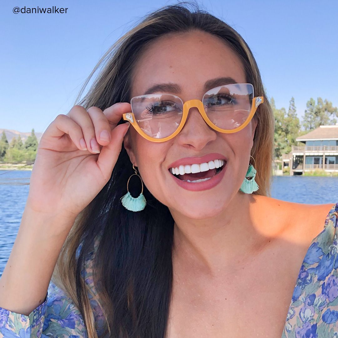 Sylvia - Cat Eye Yellow Eyeglasses - 7