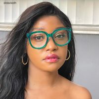 Vernetta - Square Dark/Green Eyeglasses - 8
