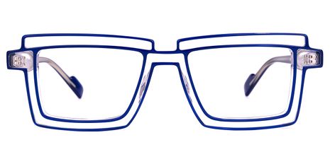 Joselyn - Rectangle Blue Eyeglasses