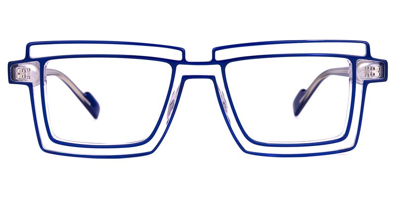 Joselyn - Rectangle Blue Eyeglasses