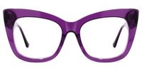 Escobar - Square Purple Eyeglasses | Vooglam Angle View