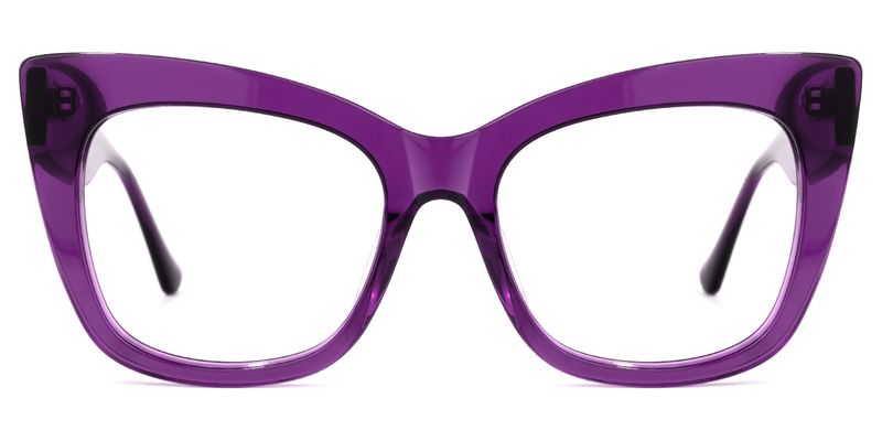 Escobar - Square Purple Eyeglasses