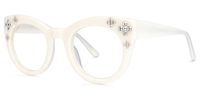 Dembo - Round White Eyeglasses - 2