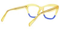 Murdock - Square Yellow Eyeglasses | Vooglam Side View