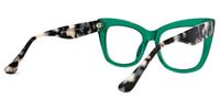 Escobar - Square Green Eyeglasses | Vooglam Side View